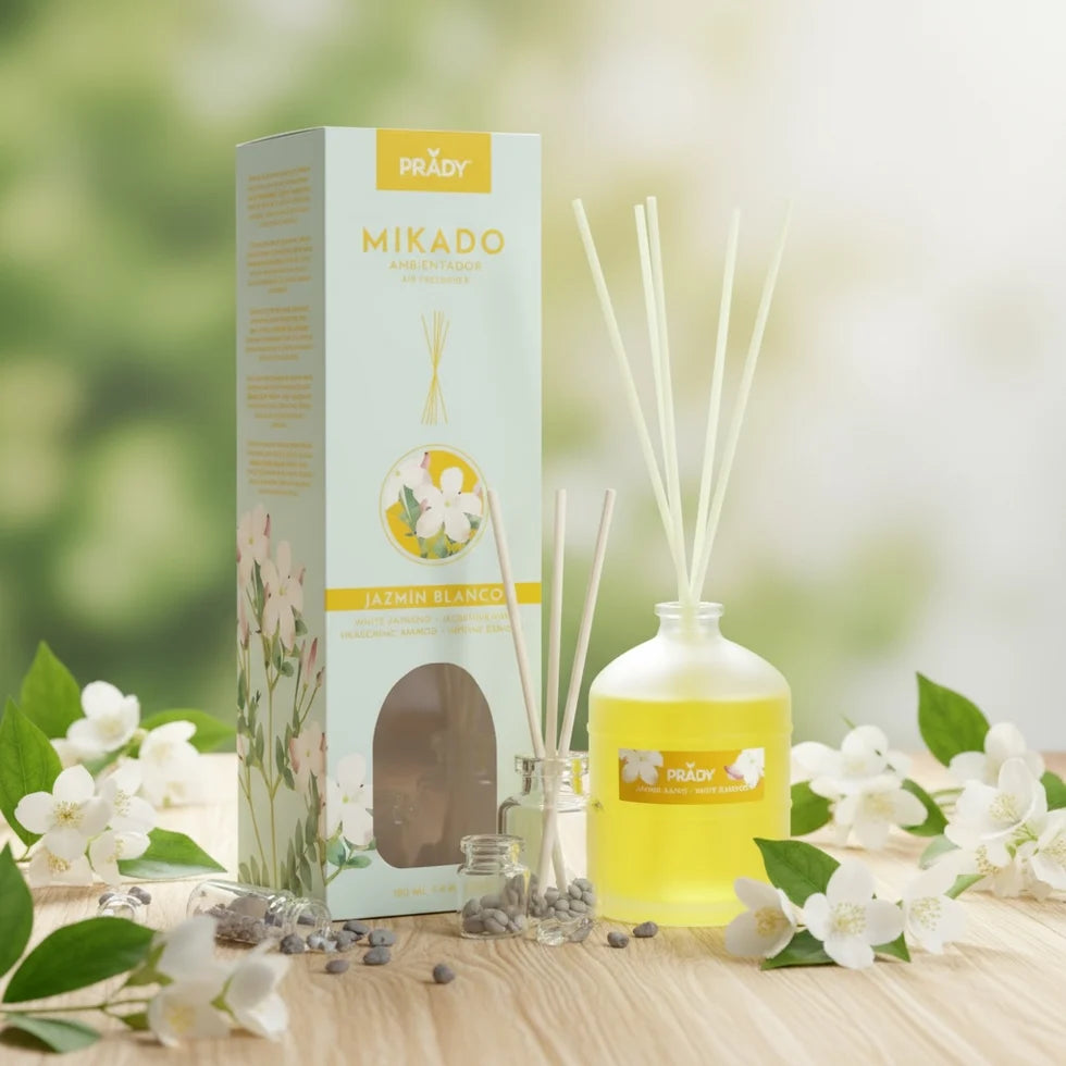 Diffuseur mikado jasmin blanc 100ml - Prady