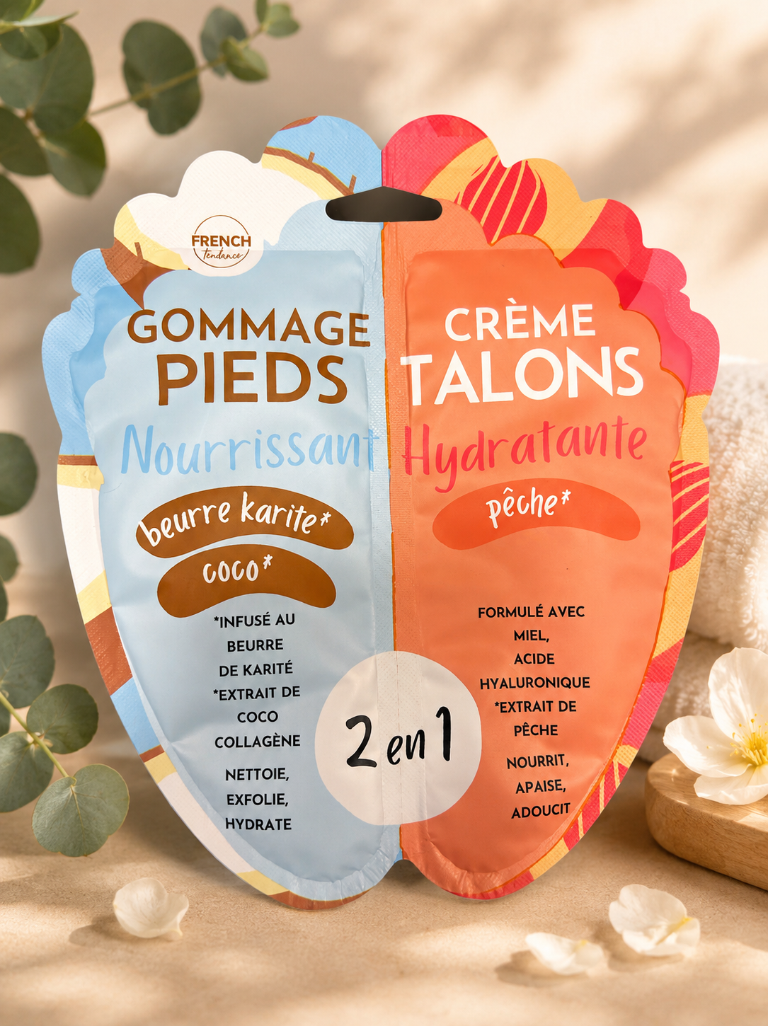 ✨ Soin 2-en-1 pour des pieds doux et sublimés