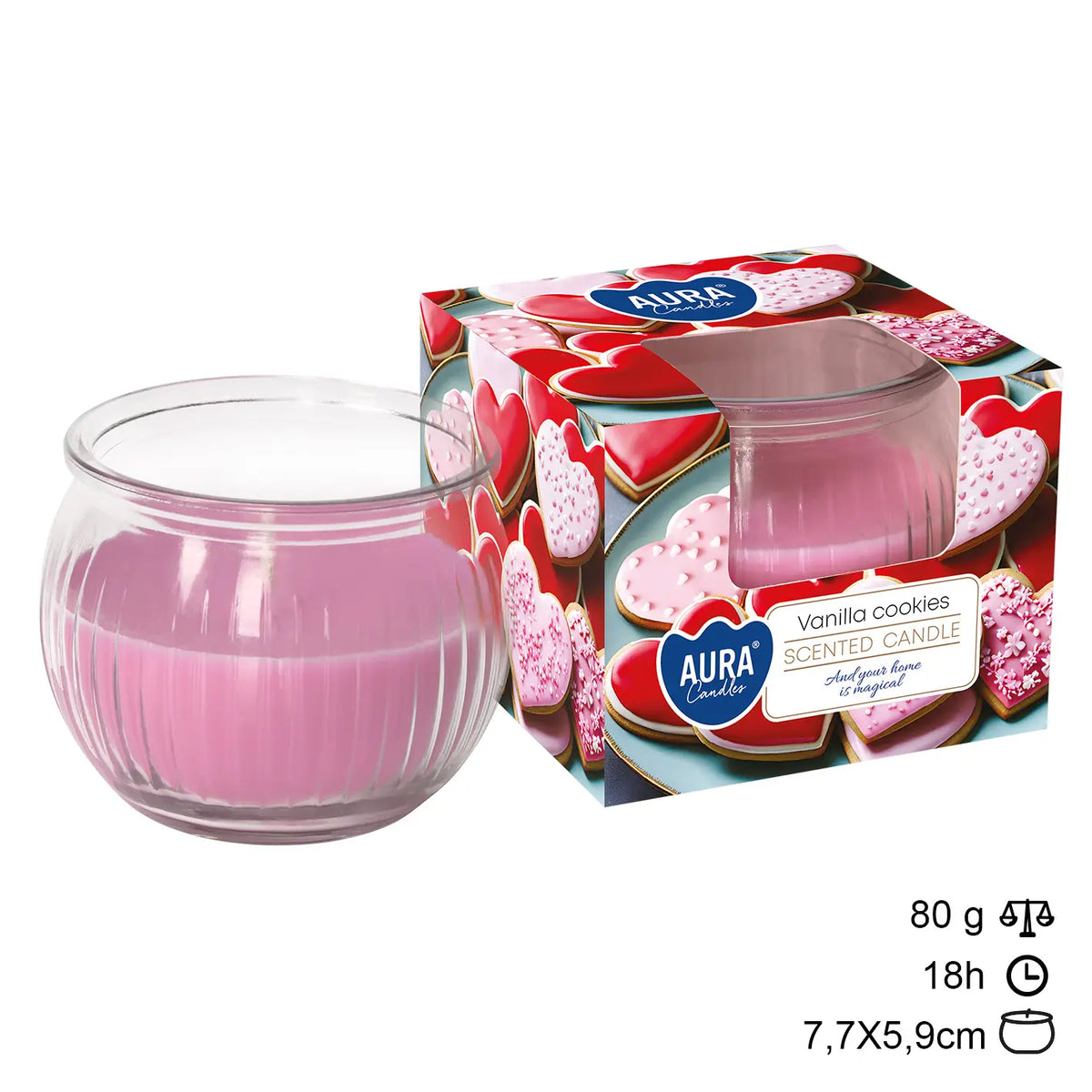 Bougie en verre Vanilla Biscuits 18h