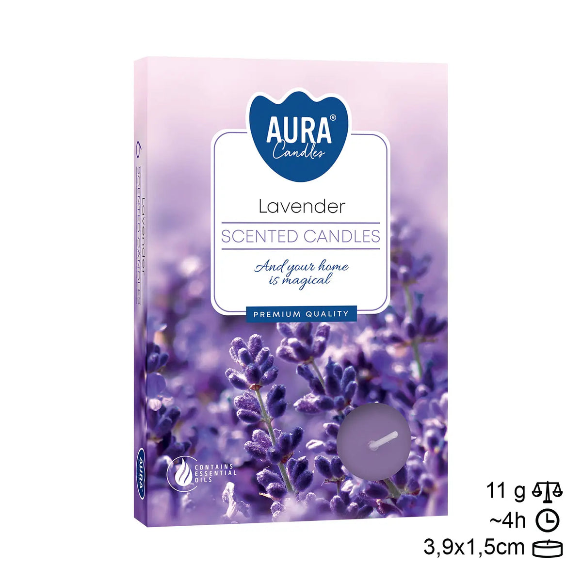 Bougies Tea Light 6 Lavande