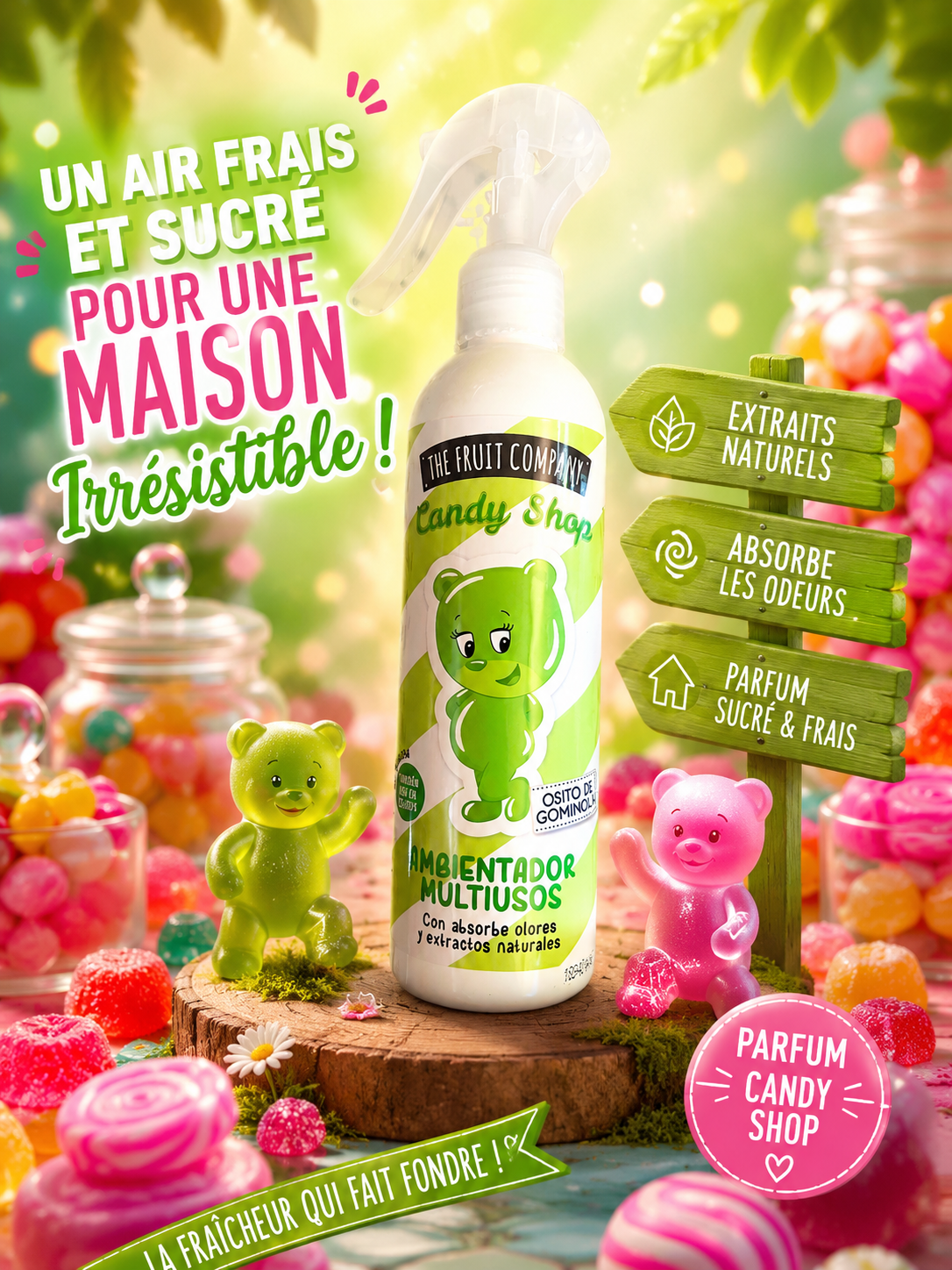 Spray ambiance ourson - The fruit company 200 ml