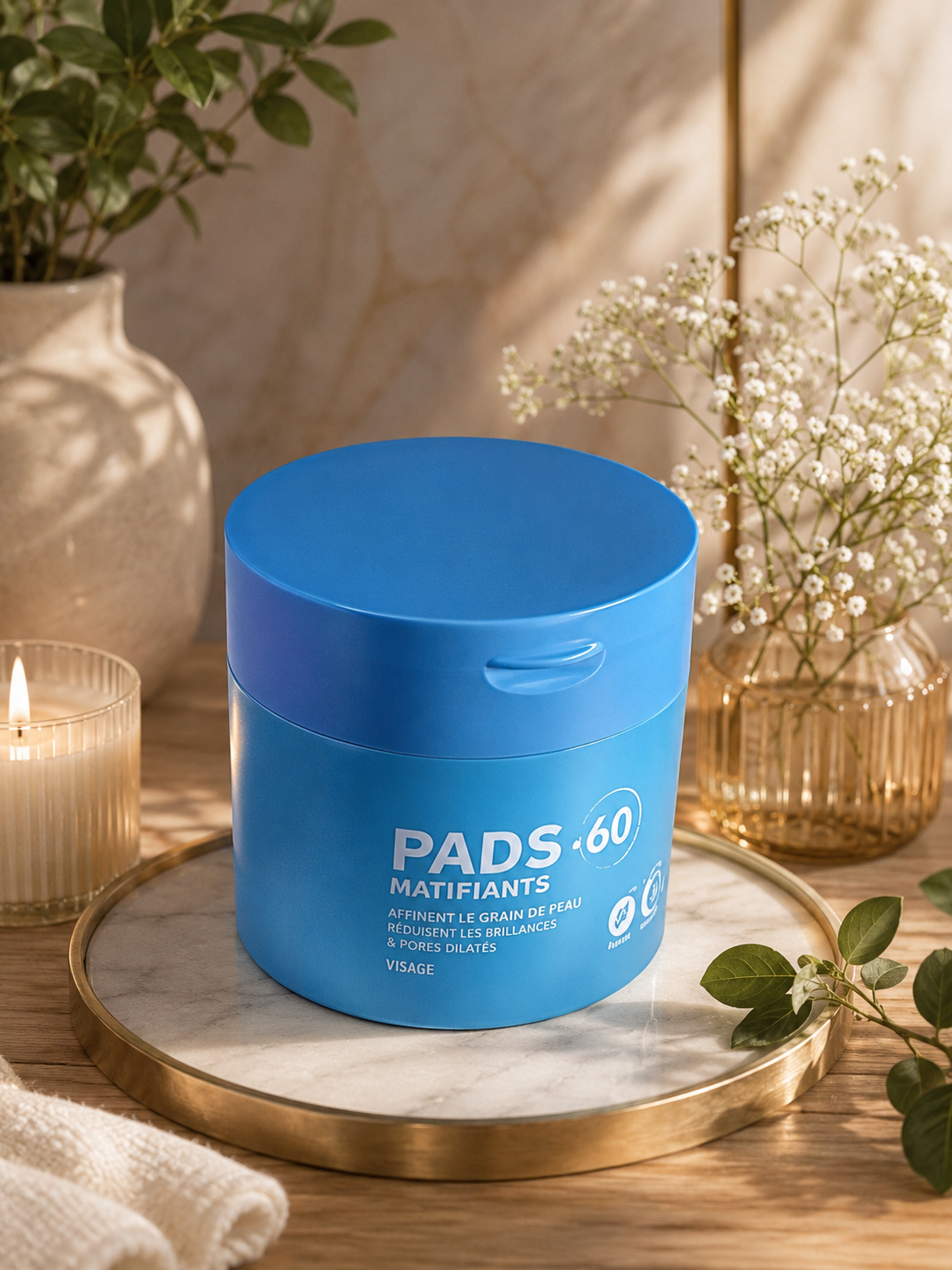 ✨ PADS MATIFIANTS – 60 DISQUES VISAGE ✨