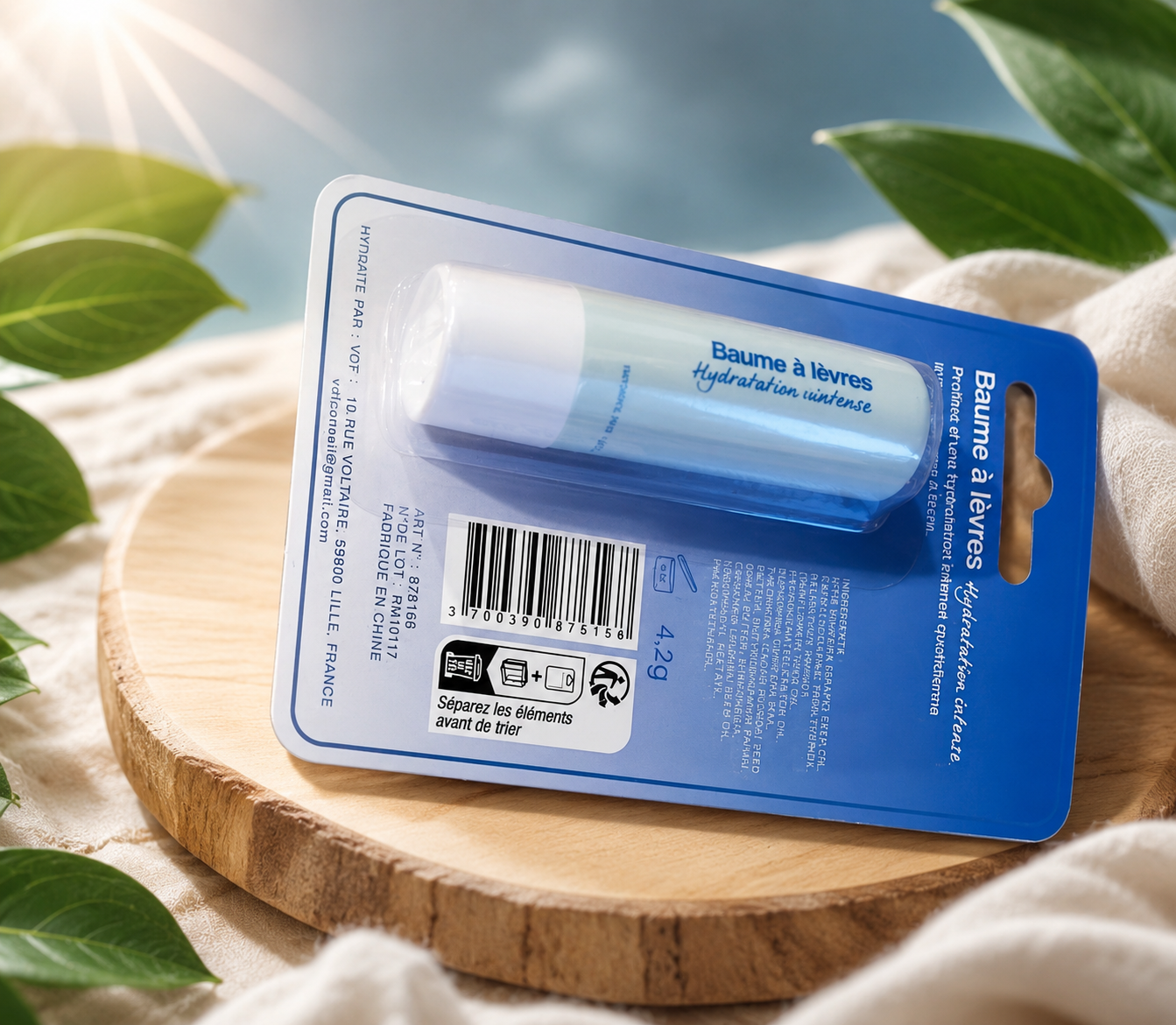 💙 Baume à Lèvres – Hydratation Intense