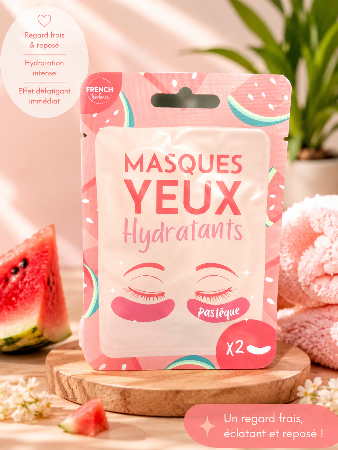✨ Masques Yeux Hydratants à la Pastèque ✨
