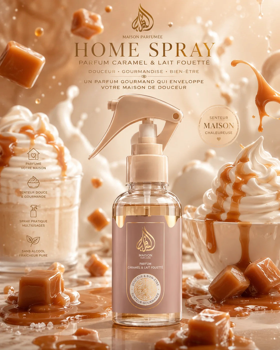 Air Freshener Maison & Tissu Parfum Gourmand 120ml - D'Donna