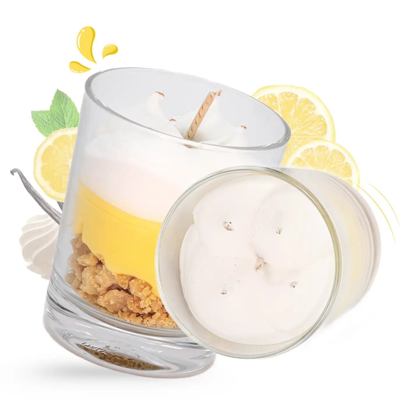 Bougie Gourmande Citron Meringué Noël