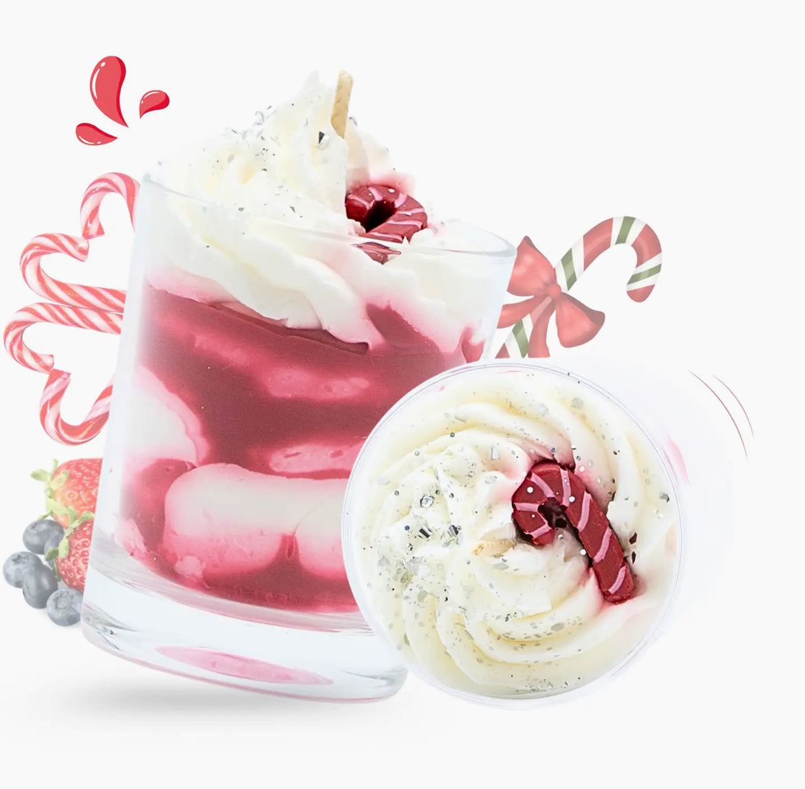 Bougie gourmande sucre d’orge - Noël