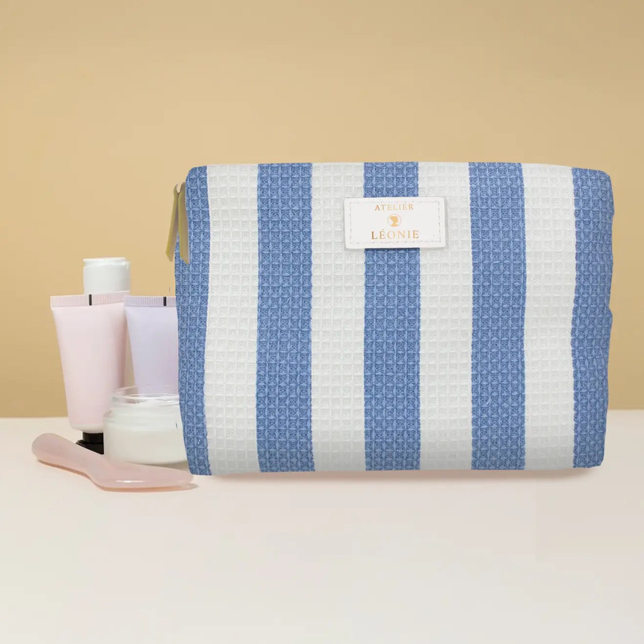 Trousse de toilette Femme Nid d'Abeille rayée
