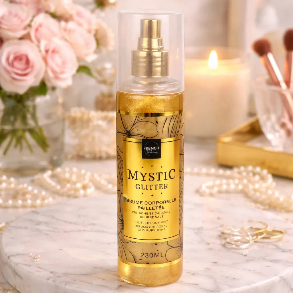 Brume corporelle pailletée 230 ml - Pistache caramel be sale