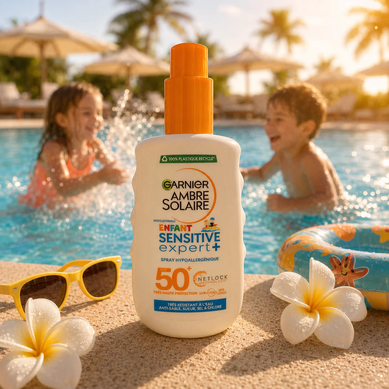 Spray Solaire Enfant Sensitive Expert+ SPF50+ – Garnier Ambre Solaire 200 ML