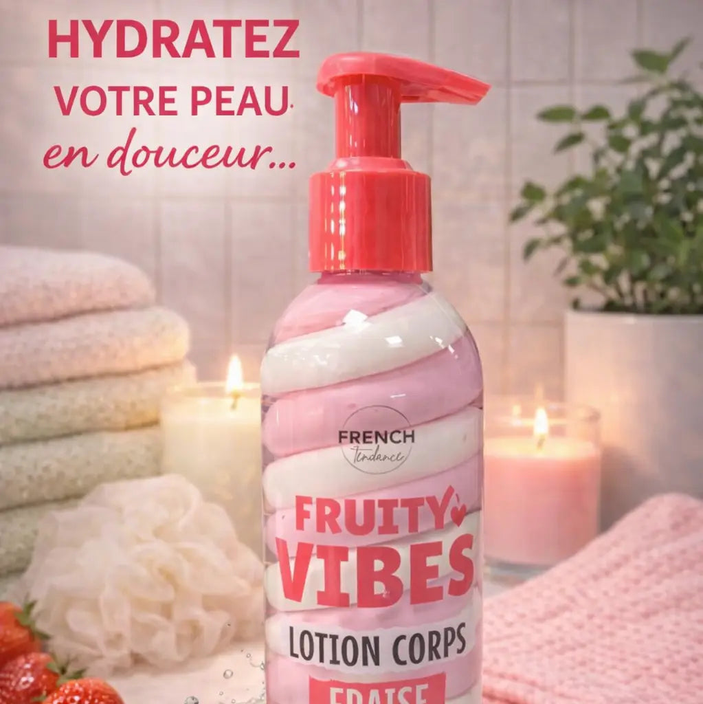 🍓 Lotion Corps Hydratante – Fraise – 200 ml