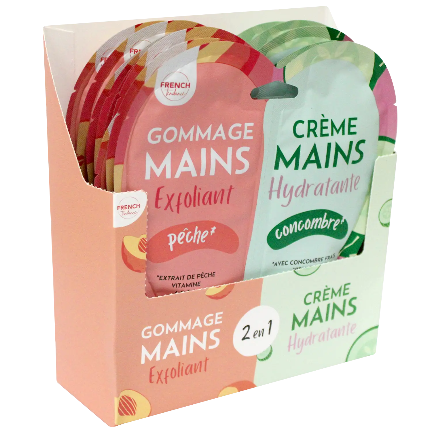 Duo Gommage / Crème hydratante Mains - Pêche & Concombre