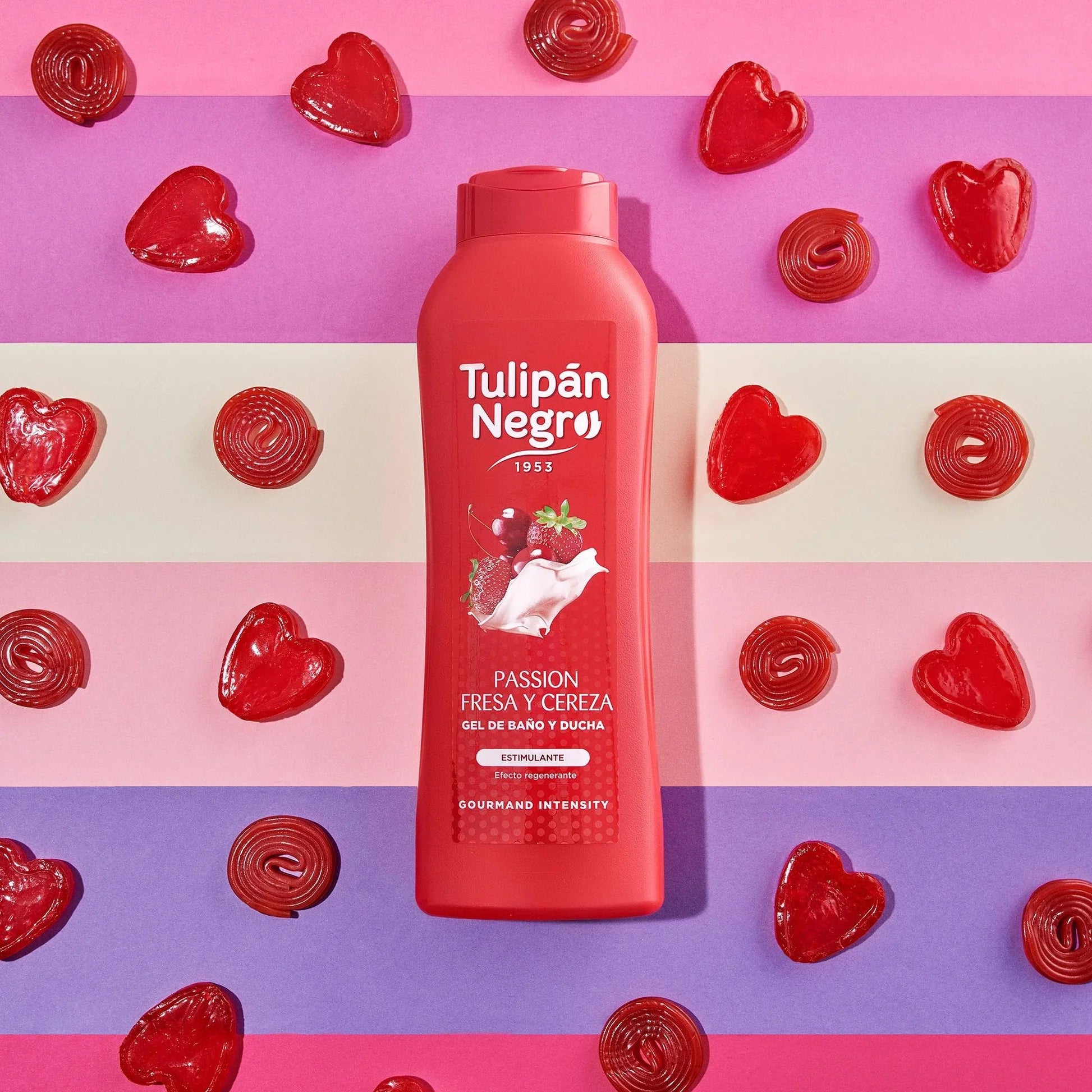 Gel Douche Fraise et Cerise 650ml - Tulipan Negro