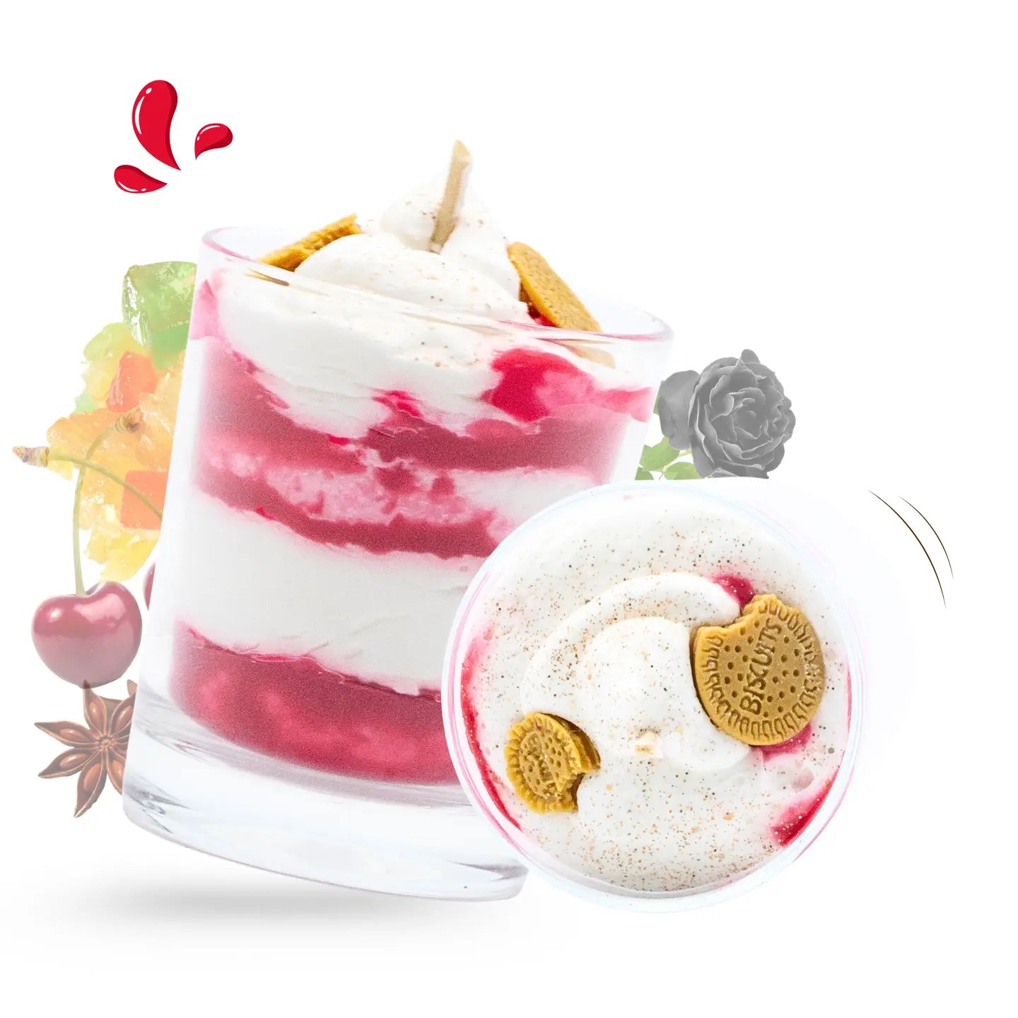 Bougie gourmande goûter de Noël