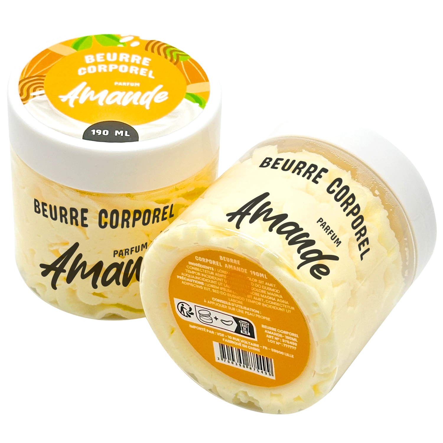 Beurre Corporel fouetté - 190ml - Senteur Amande